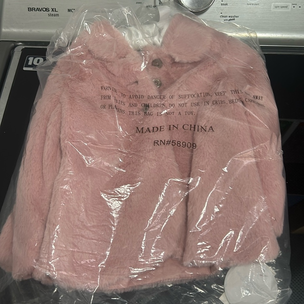 Girl 24 month faux fur pink winter coat new nwt edgehill collection formal fancy